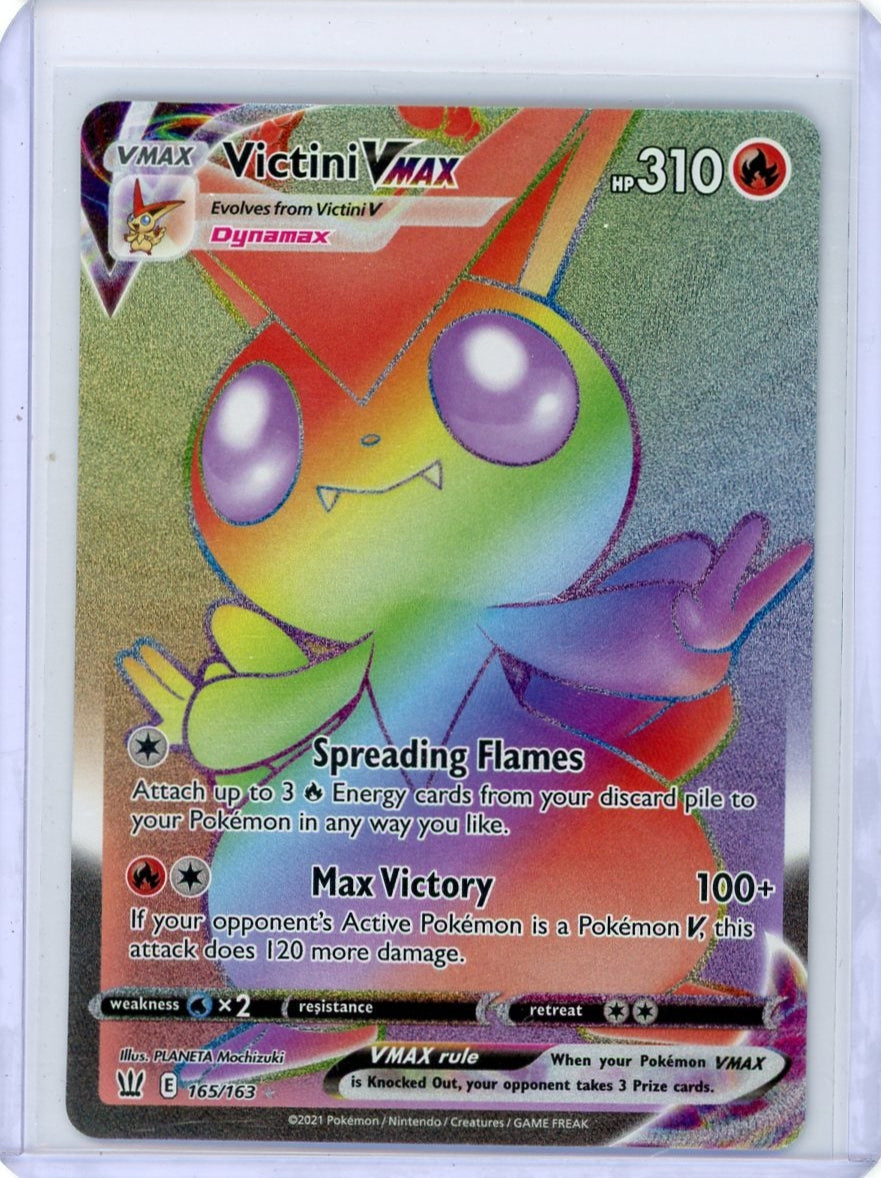 Victini Vmax Pokémon Battle Styles Rainbow Rare #165/163