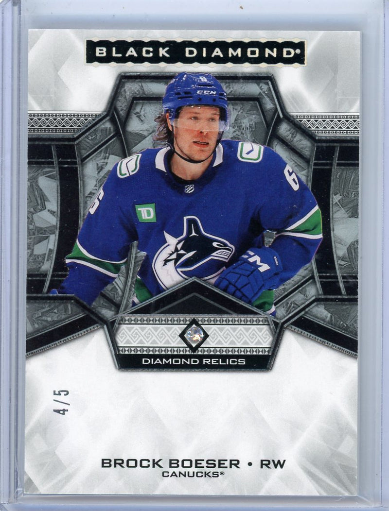 Brock Boeser 2024 Upper Deck Black Diamond Diamond Relics 