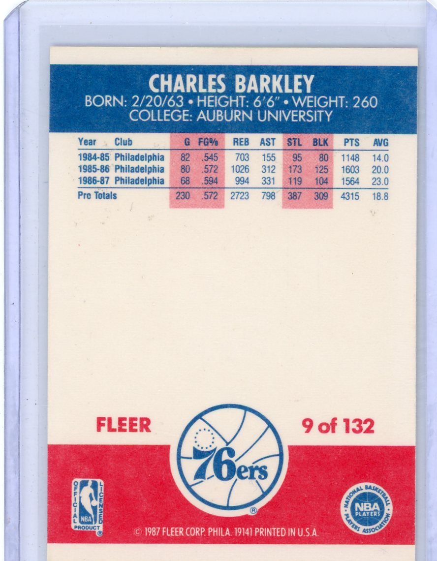 Charles Barkley 1987 Fleer #9