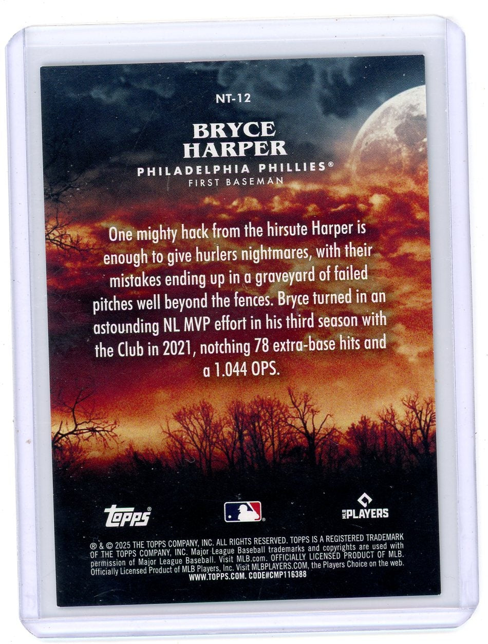 Bryce Harper 2025 Topps Update NIGHT TERRORS Gold #'d 40/50