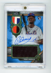 Ronny Mauricio 2024 Topps Triple Threads autograph game-used relic rookie card #'d 03/10