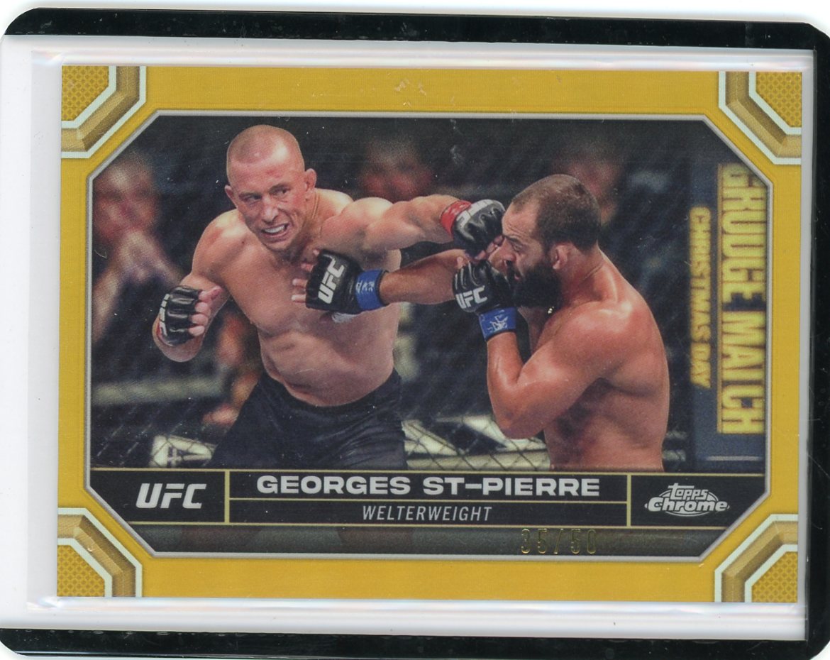 Georges St-Pierre 2024 Topps Chrome Gold Refractor #'d 35/50