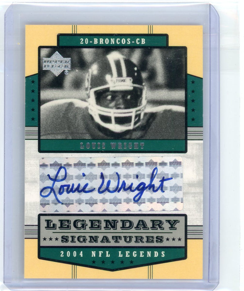 Louis Wright 2004 Upper Deck Legendary Signatures autograph