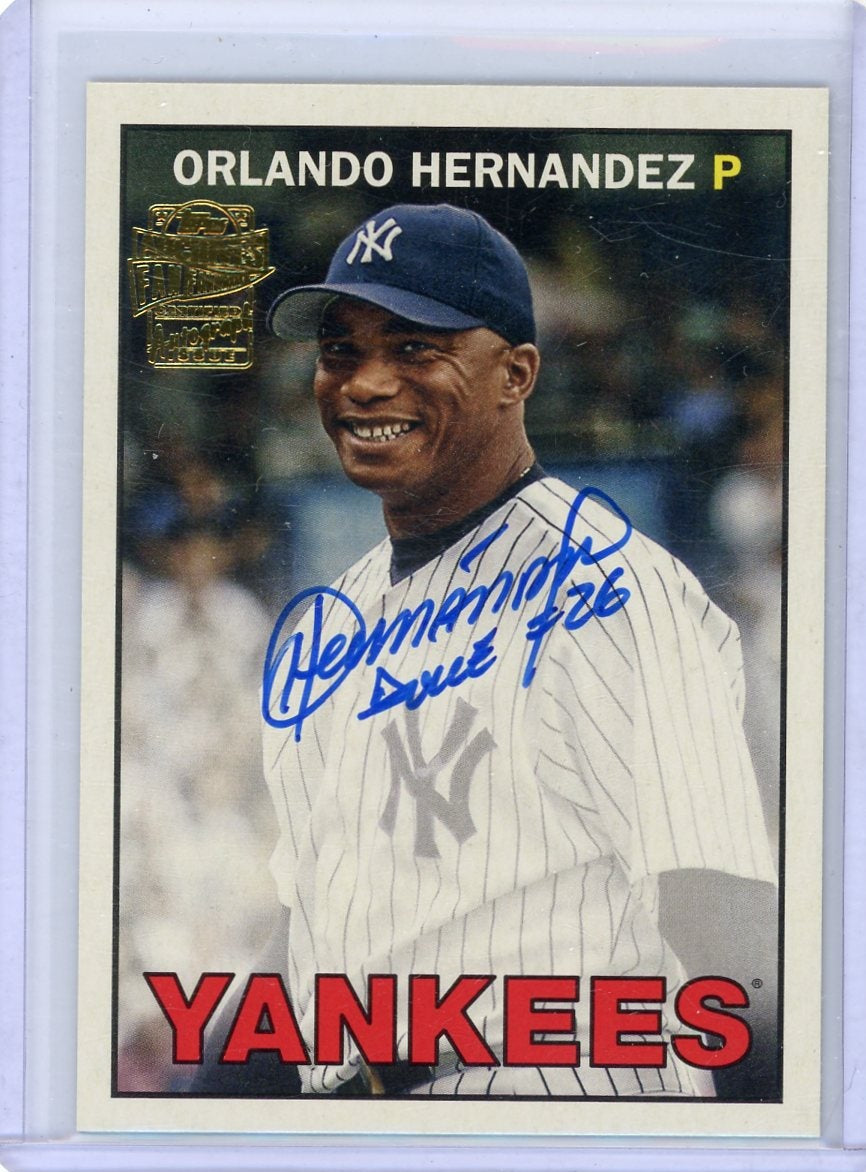 Orlando Hernandez 2025 Topps Archives '67 autograph
