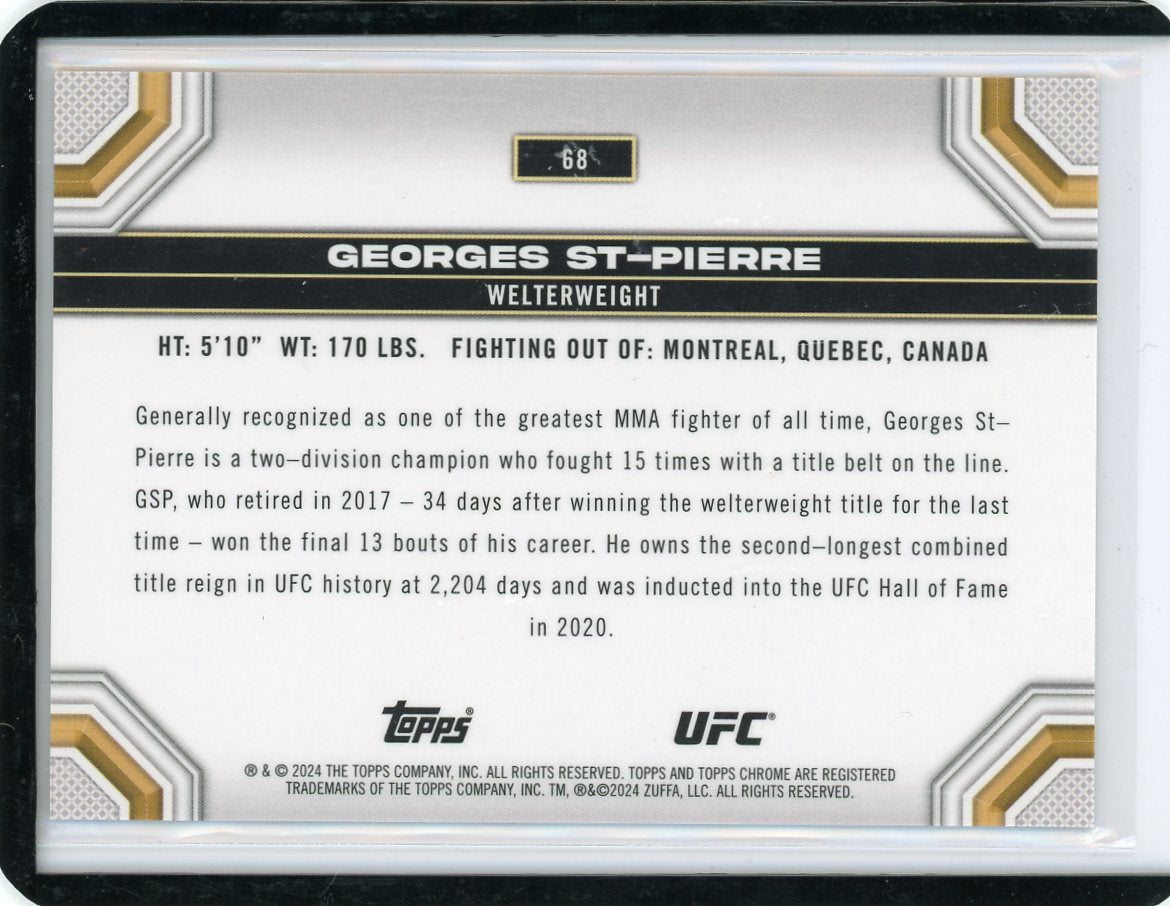 Georges St-Pierre 2024 Topps Chrome Gold Refractor #'d 35/50