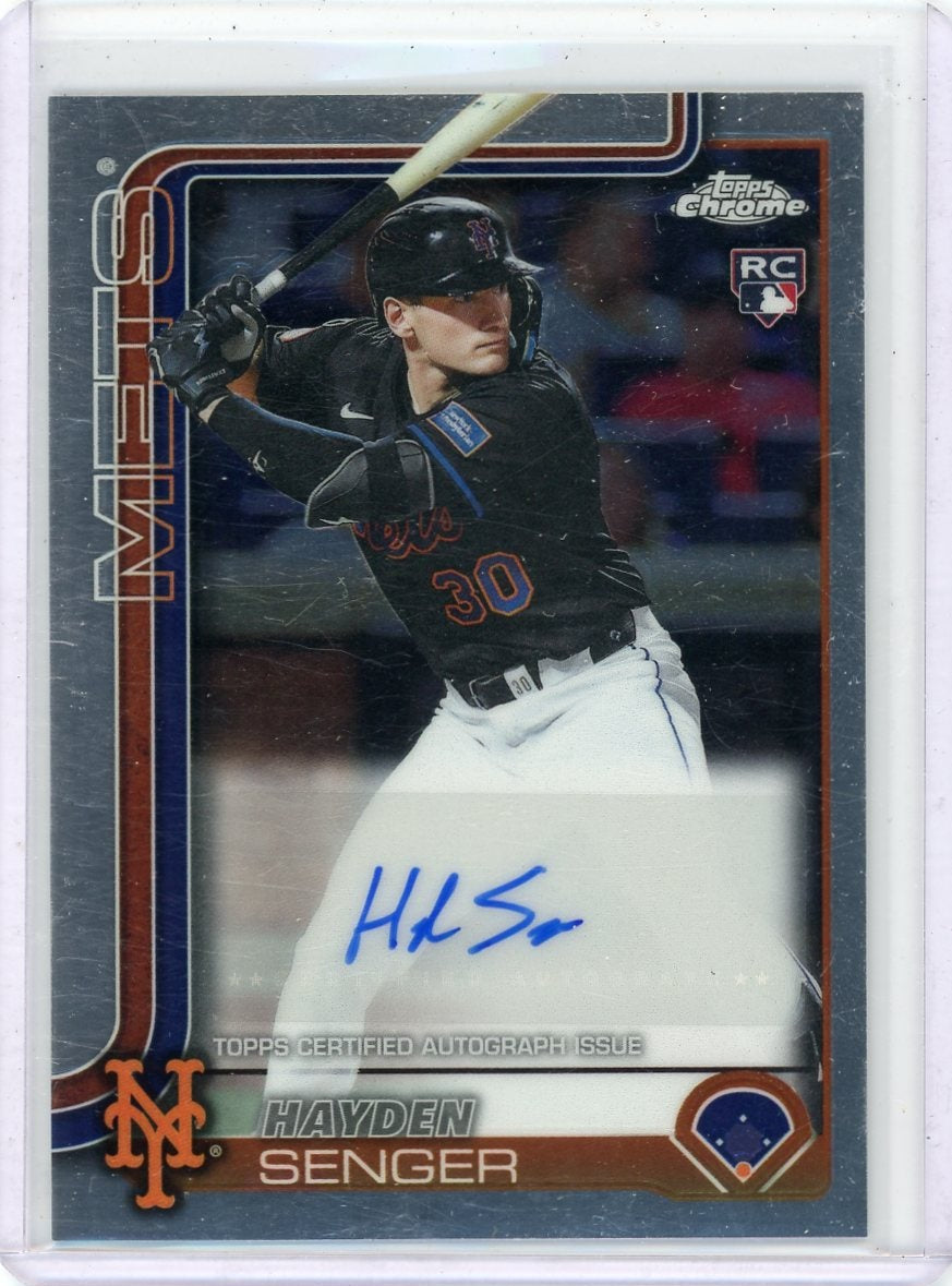 Hayden Senger 2025 Topps Chrome Update autograph rookie card