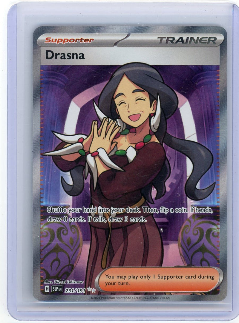 Drasna Trainer 2024 Pokemon Surging Sparks rare holo 231/191