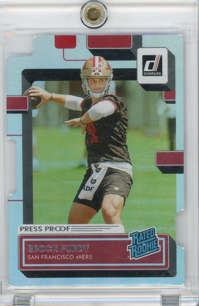Brock Purdy 2022 Panini Donruss Press Proof Die-Cut Rookie 