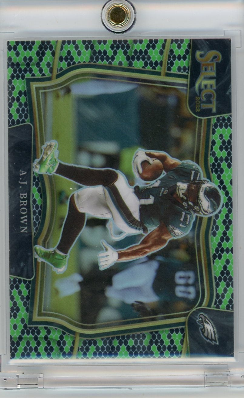 A.J. Brown 2022 Panini Select Field Level Snakeskin #'d 2/2
