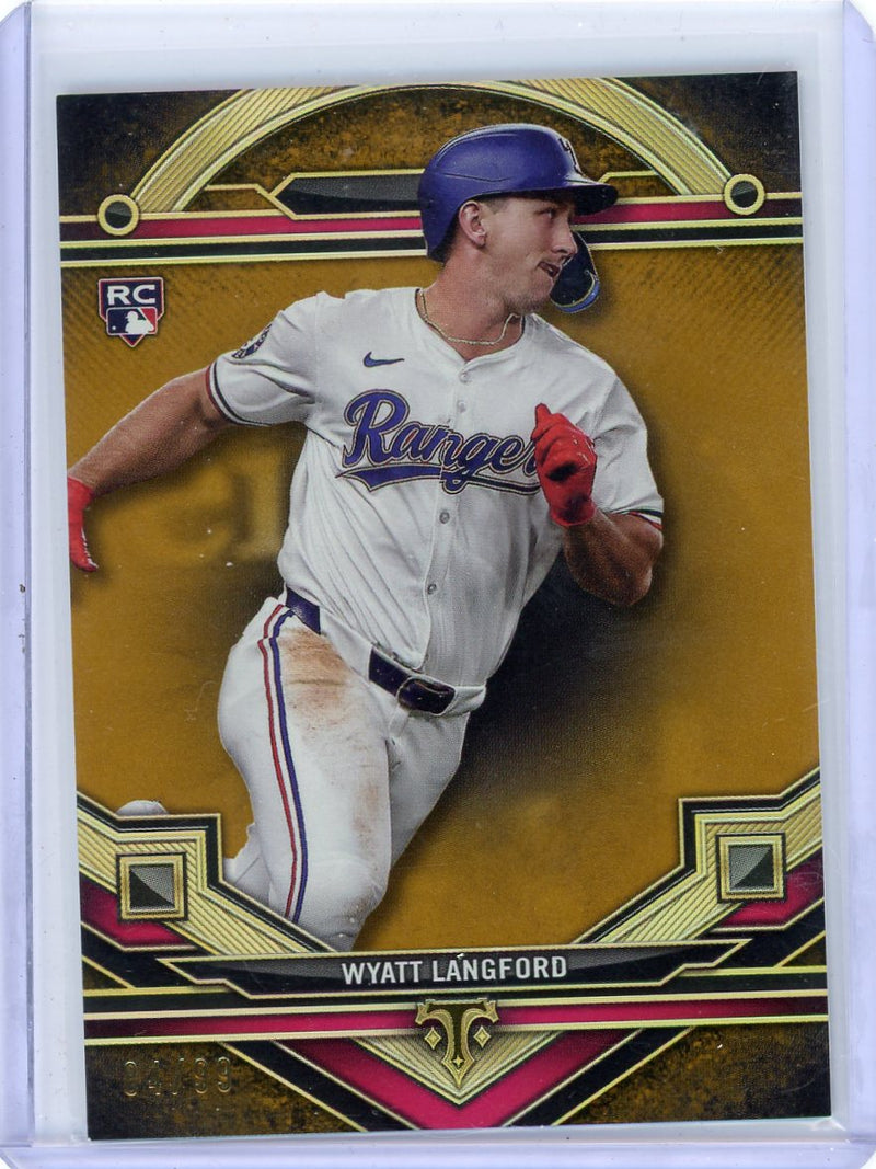 Wyatt Langford 2024 Topps Triple Threads rookie card gold 