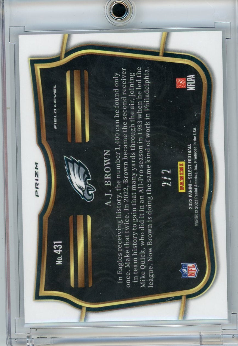 A.J. Brown 2022 Panini Select Field Level Snakeskin 