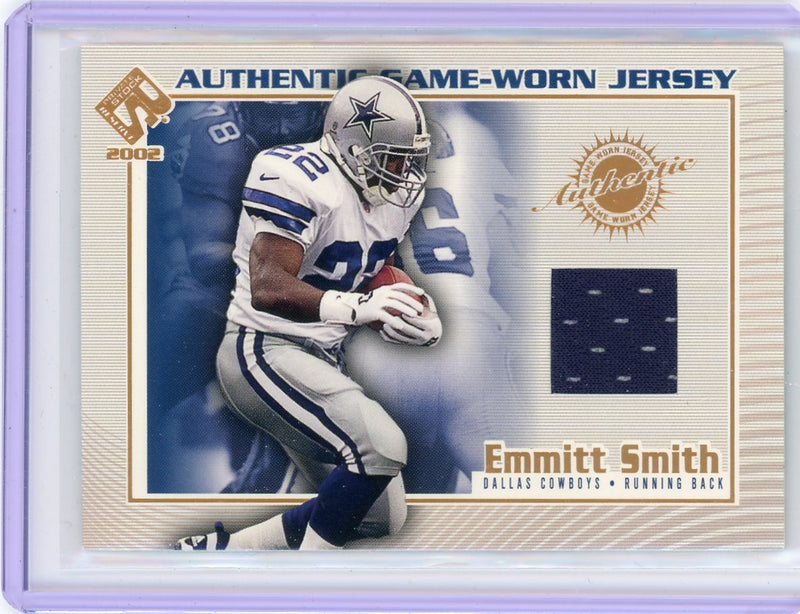 Emmitt Smith 2002 Pacific Private Stock Reserve auth. game-used jersey relic