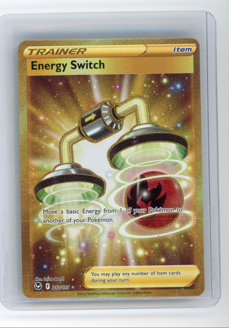 Energy Switch 2022 Pokemon rare lucky gold holo 212/195