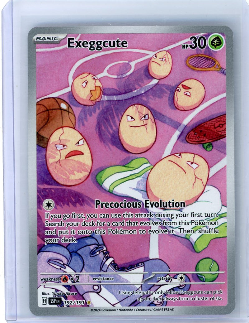 Exeggcute 2024 Pokemon Surging Sparks rare holo 192/191