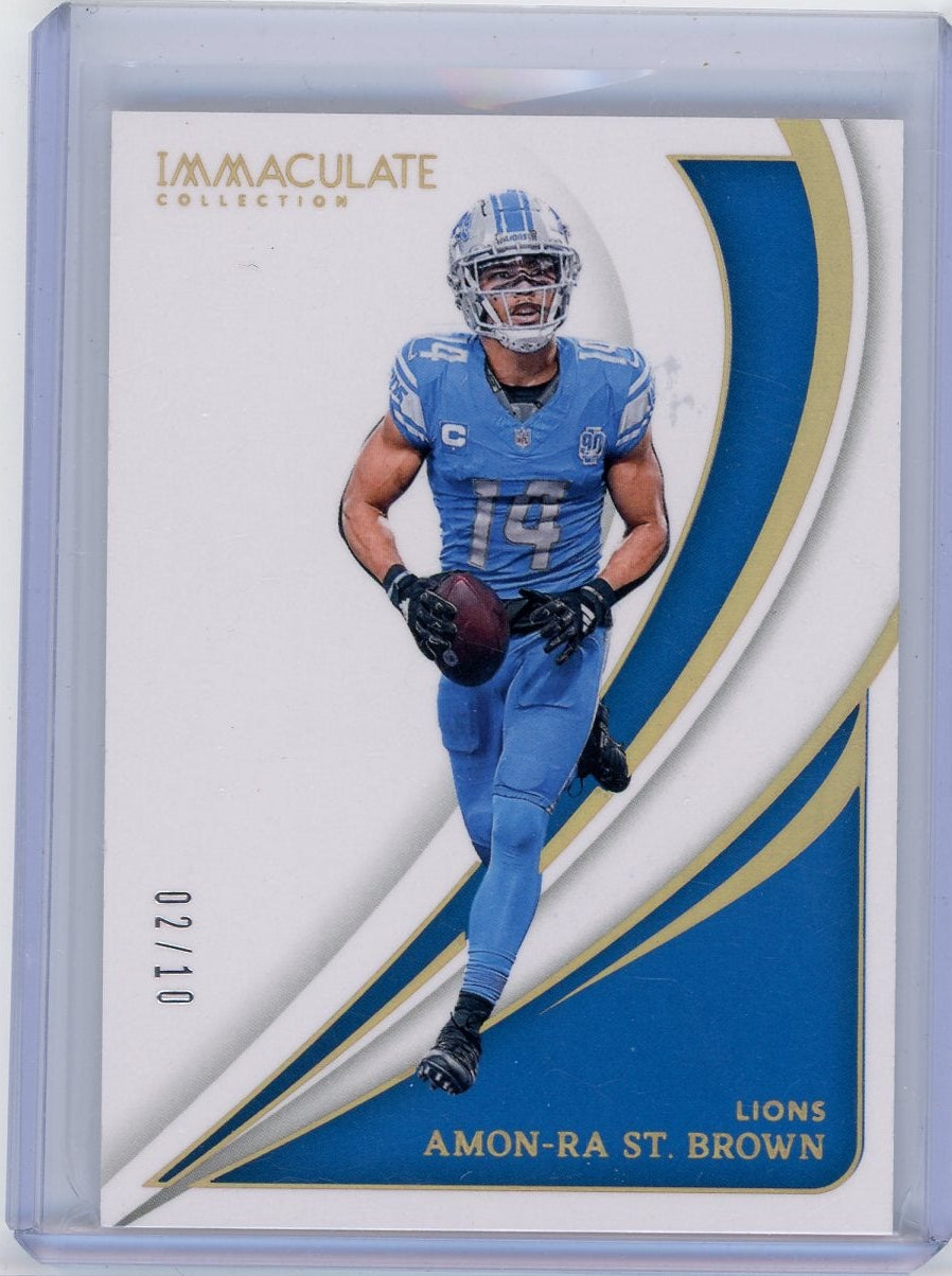 Amon-Ra St. Brown 2024 Panini Immaculate gold #'d 02/10