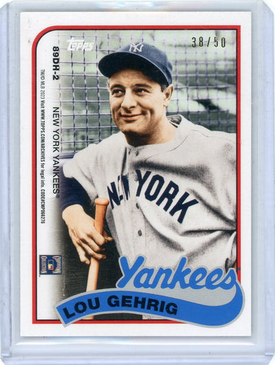 Babe Ruth / Lou Gehrig 2023 Topps Archives gold foil #'d 38/50