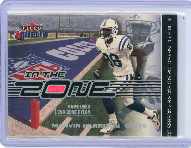 Marvin Harrison 2001 Fleer Game Time In the Zone auth. game-used pylon relic