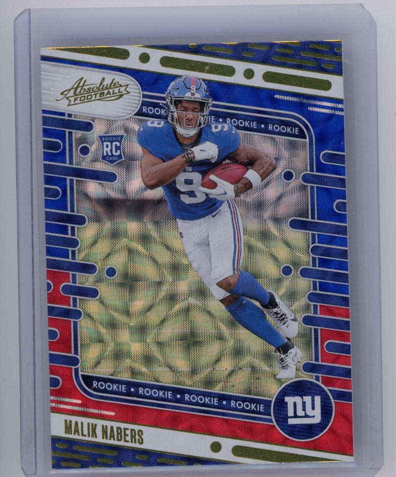 Malik Nabers 2024 Panini Absolute Blue Kaleidoscope rookie card