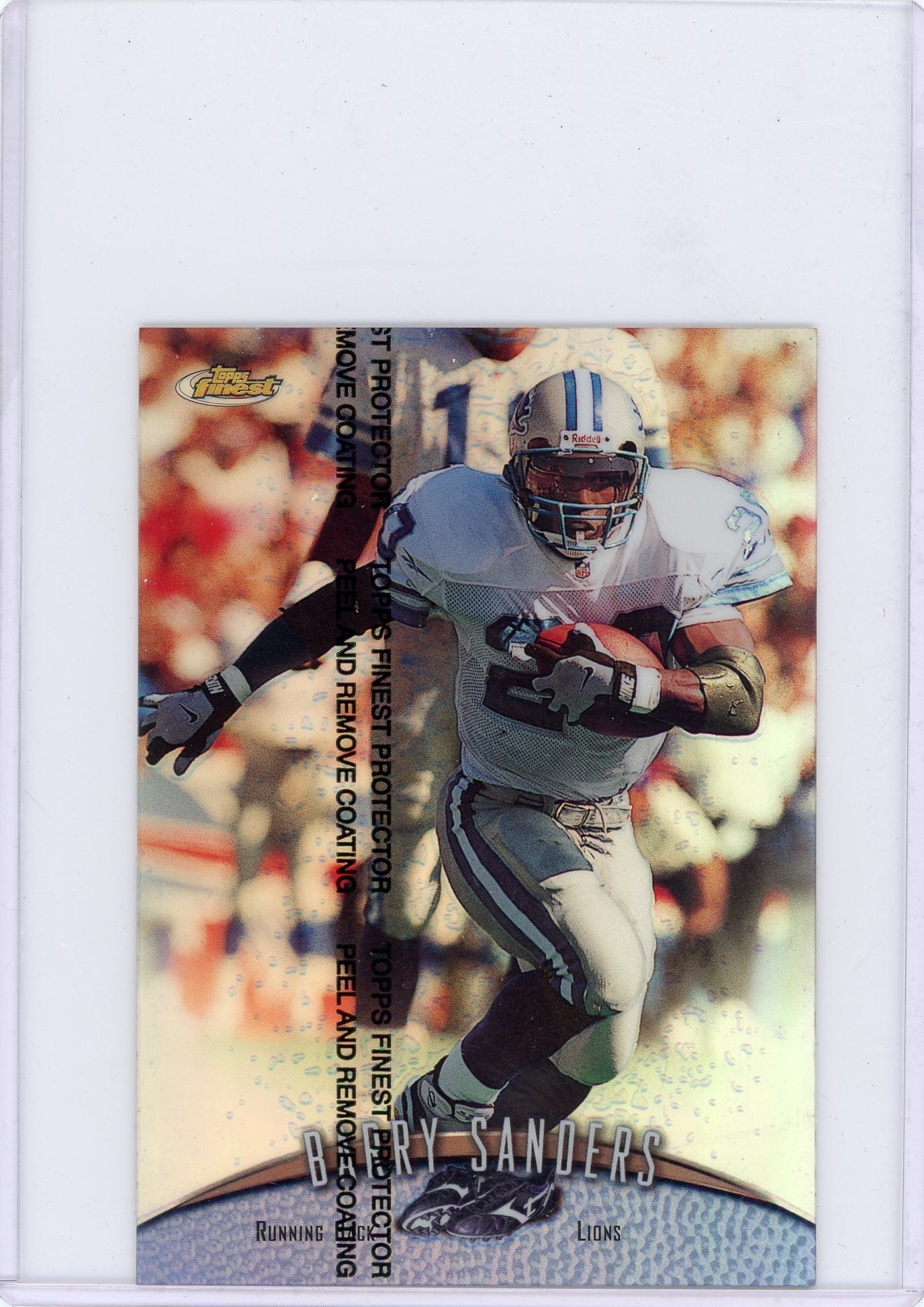 Barry Sanders 1998 Finest Jumbos 2 Refractor w/peel