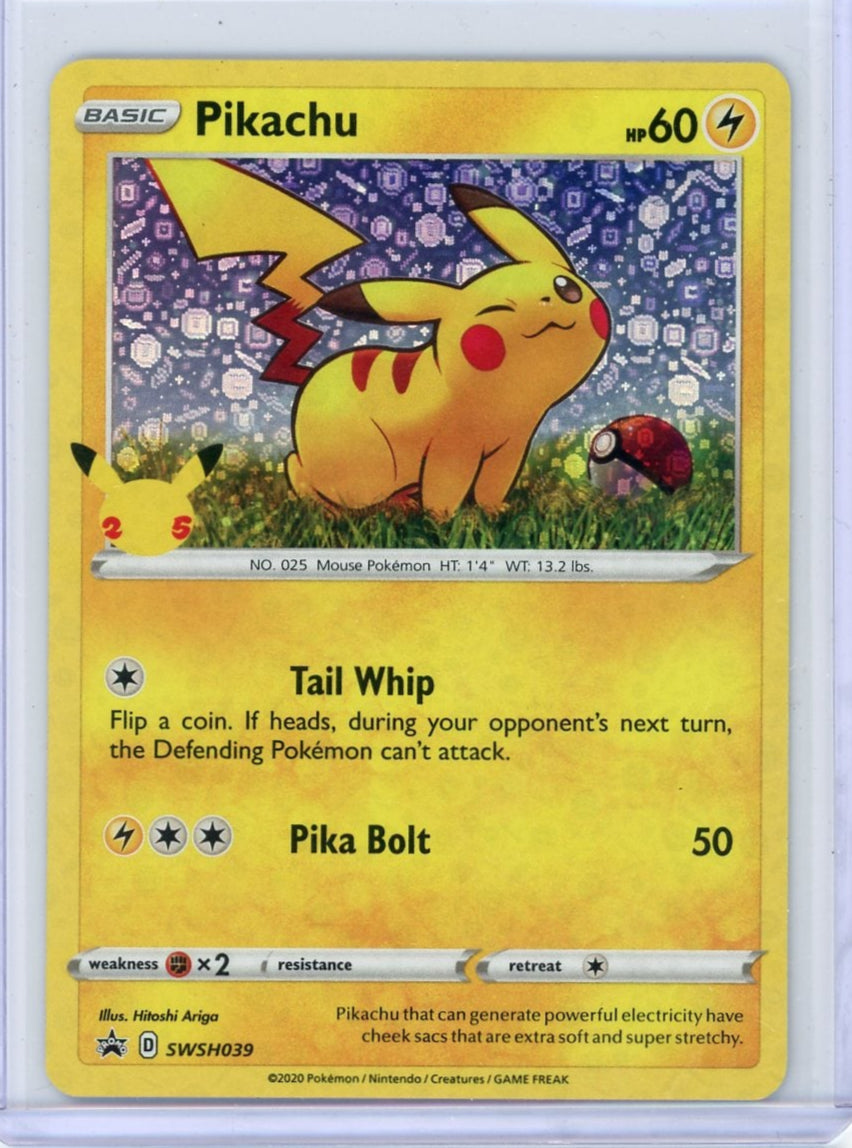 Pikachu Pokémon Celebrations Black Star Promo #SWSH039