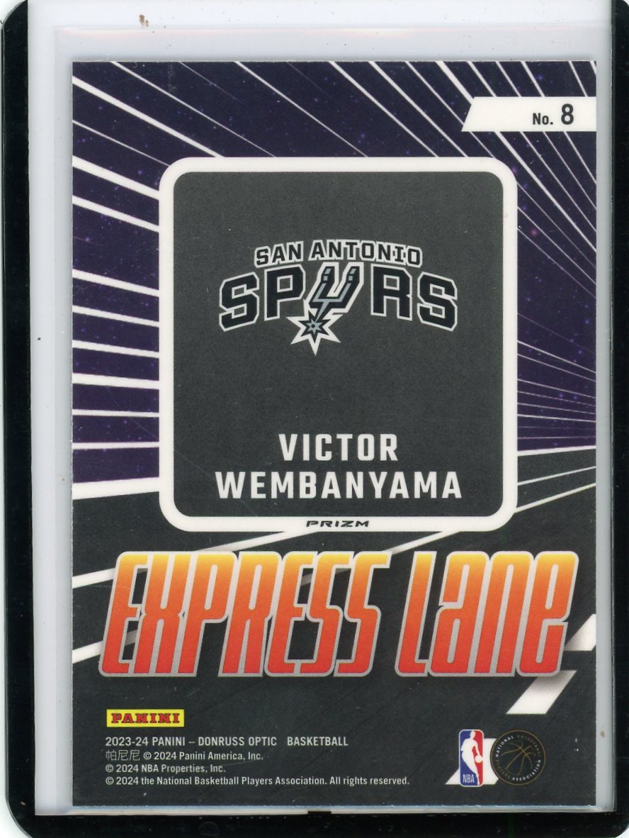 Victor Wembanyama 2023-24 Panini Donruss Optic Express Lane Purple Prizm