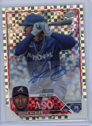 Ozzie Albies 2023 Topps Chrome ASG autograph x-fractor #'d 095/125