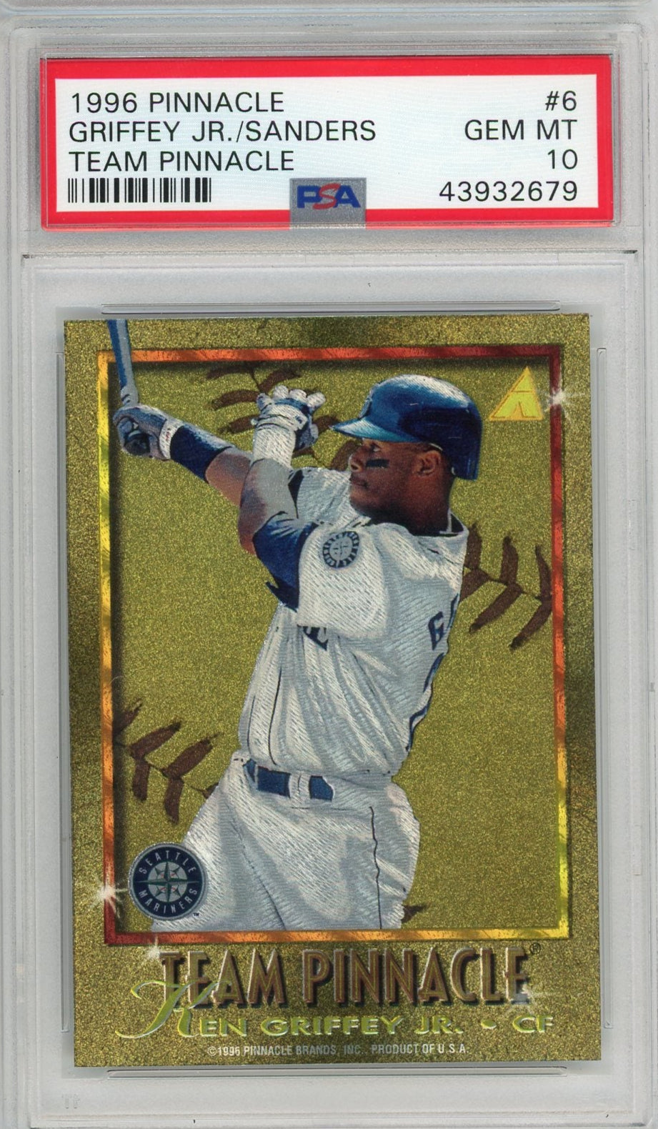 Ken Griffey Jr. 1996 Pinnacle Team Pinnacle PSA 10