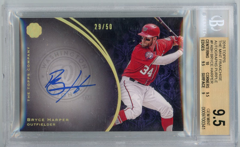 Bryce Harper 2016 Topps The Mint Franchise Autographs Purple 