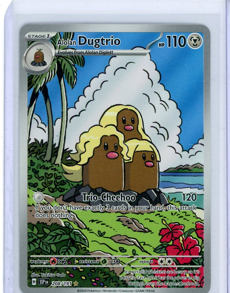 Alolan Dugtrio Pokémon Surging Sparks Illustration Rare 