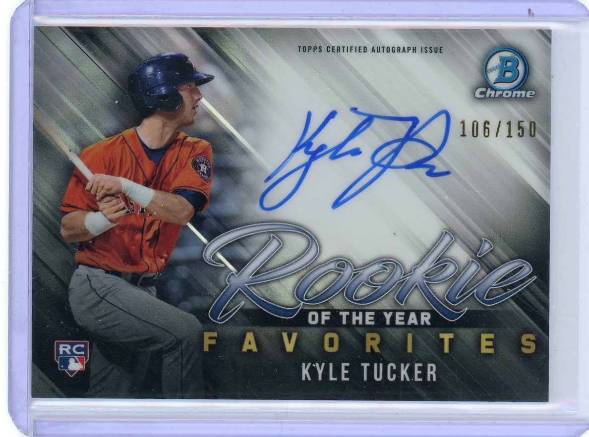 Kyle Tucker 2019 Bowman Chrome ROTY Favorite autograph rookie card #'d 106/150