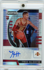 Tyrese Haliburton 2020-21 Panini Prizm Draft Picks autograph hyper prizm rookie card
