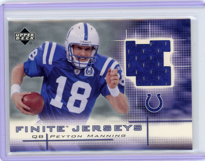 Peyton Manning 2003 Upper Deck Finite Jerseys auth. game-used jersey relic