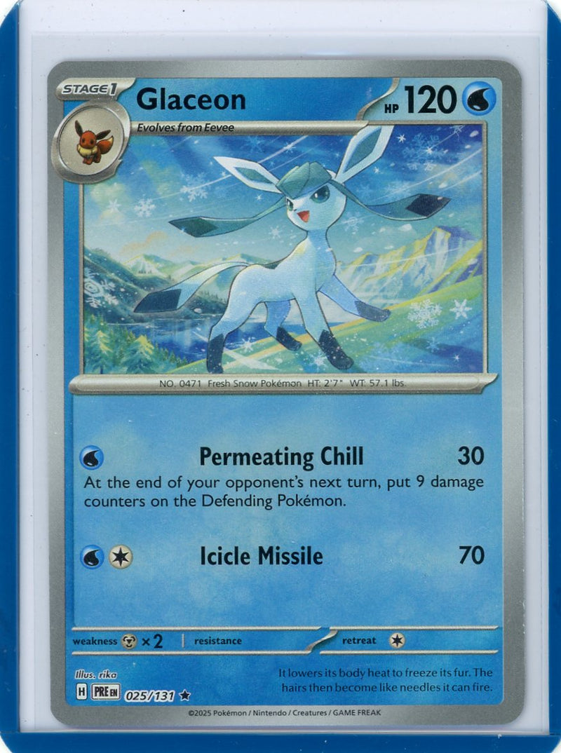 Glaceon Pokémon Prismatic Evolutions Poke Ball Holo Rare 