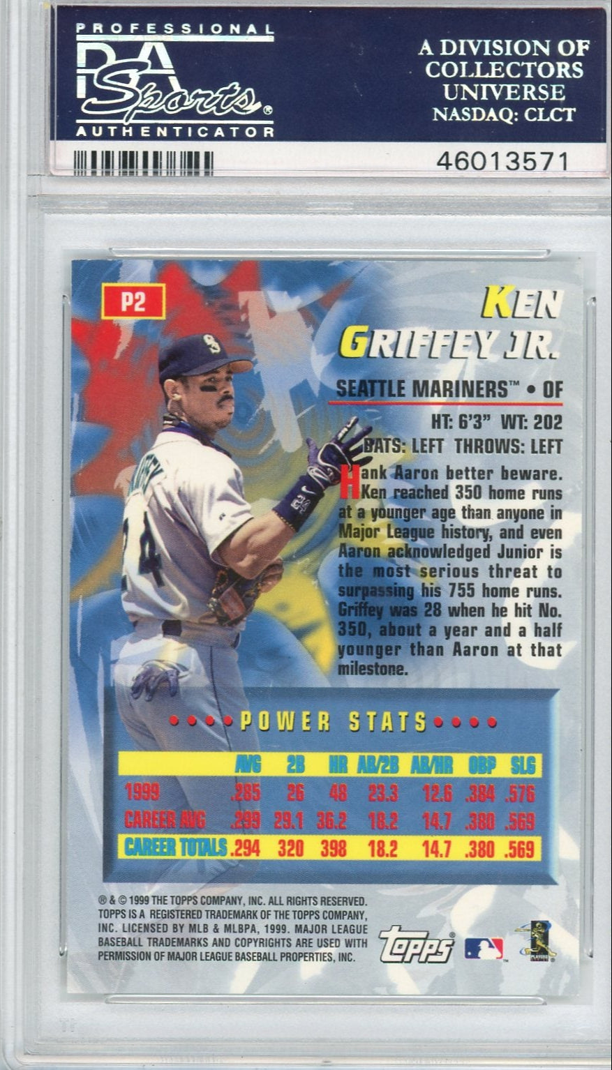 Ken Griffey Jr. 2000 Topps Power Players PSA 10