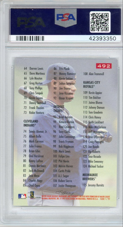 Ken Griffey Jr. 1997 Fleer Tiffany Checklist #492 PSA 10