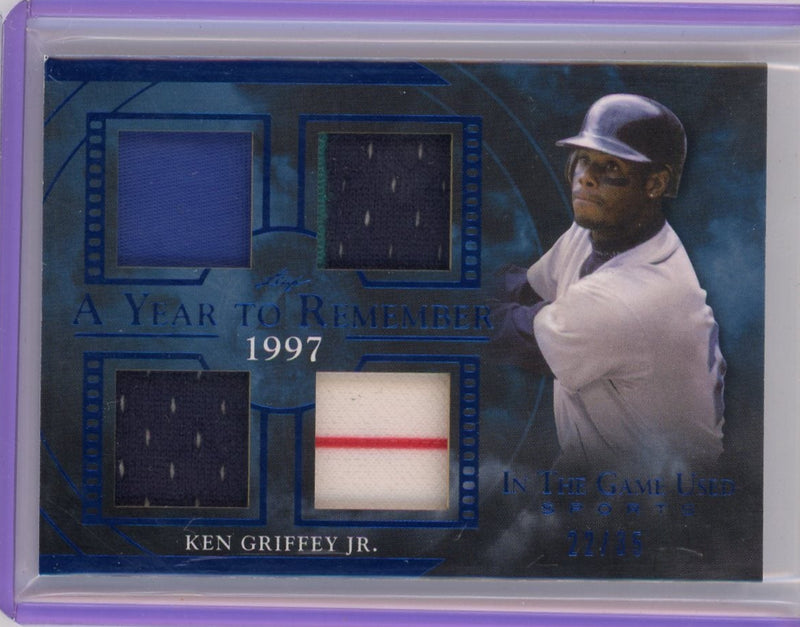 Ken Griffey Jr. 2020 Leaf In The Game Used Quad Patch 