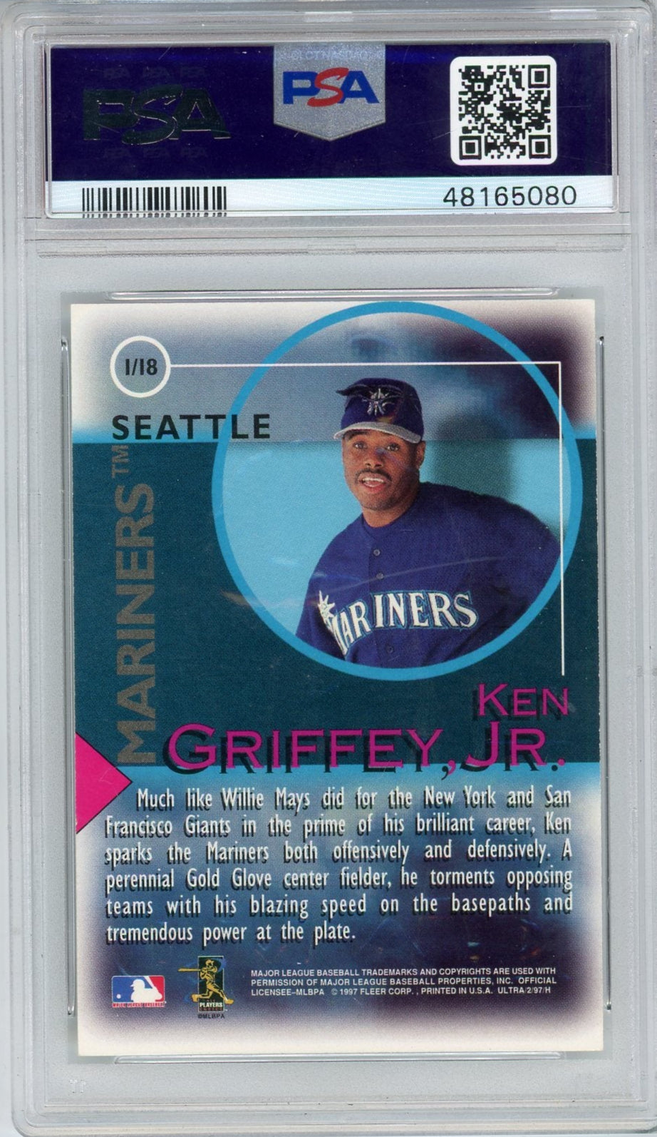 Ken Griffey Jr. 1997 Fleer Ultra Fame Game #1 PSA 10