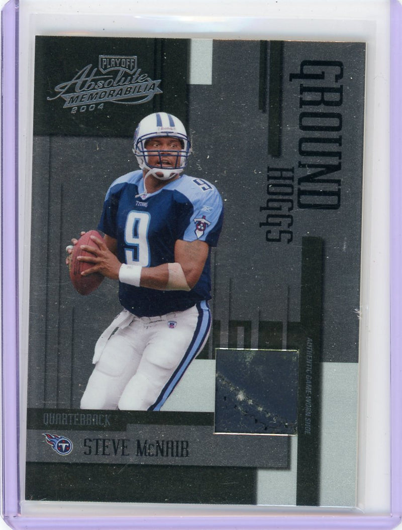 Steve McNair 2004 Donruss Playoff Absolute Ground Hoggs auth. game-used shoe relic 