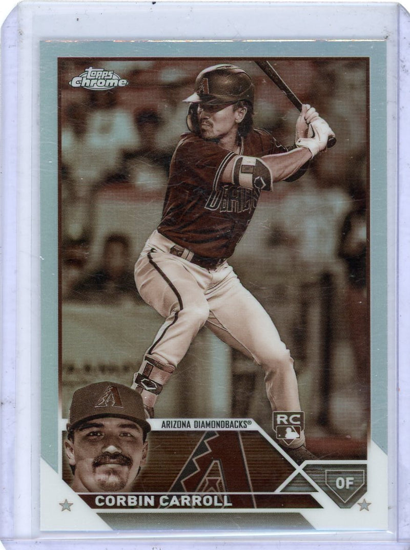 Corbin Carroll 2023 Topps Chrome sepia ref. rookie card