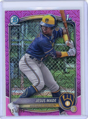 Jesus Made 2025 1st Bowman Chrome mojo fuchsia refractor #'d 151/199