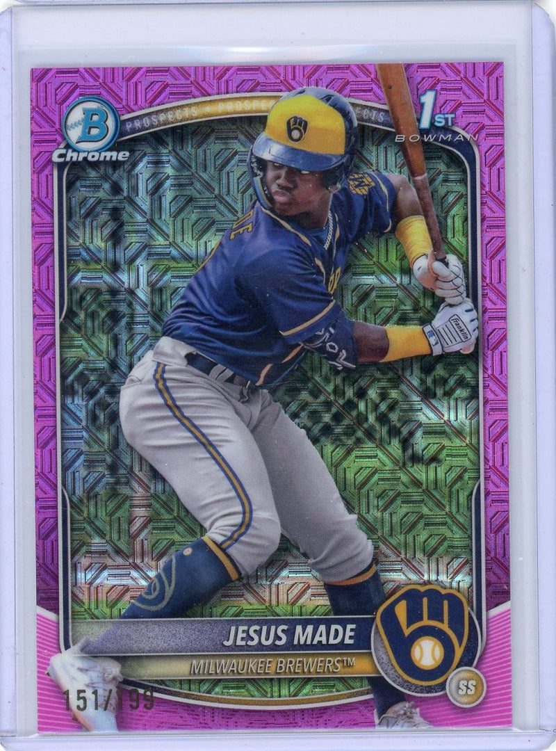 Jesus Made 2025 1st Bowman Chrome mojo fuchsia refractor 