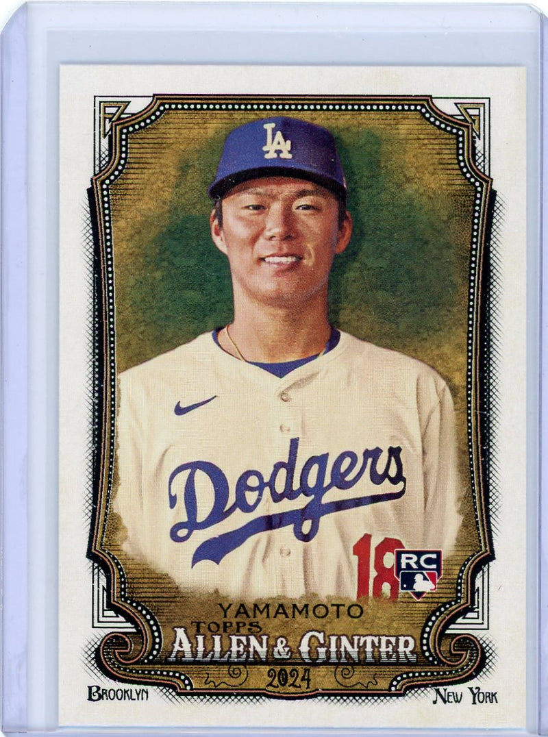 Yoshinobu Yamamoto 2024 Topps Allen & Ginter rookie card