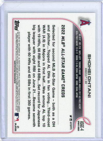 Shohei Ohtani 2022 Topps Chrome All Star Game Refractor #ASGC-4