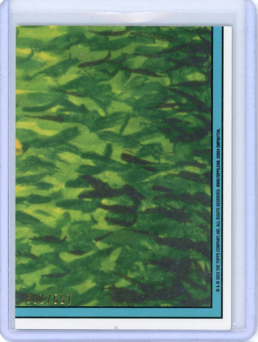 Rusty Heap 2023 Garbage Pail Kids Chrome #247a green wave refractor #'d 159/299