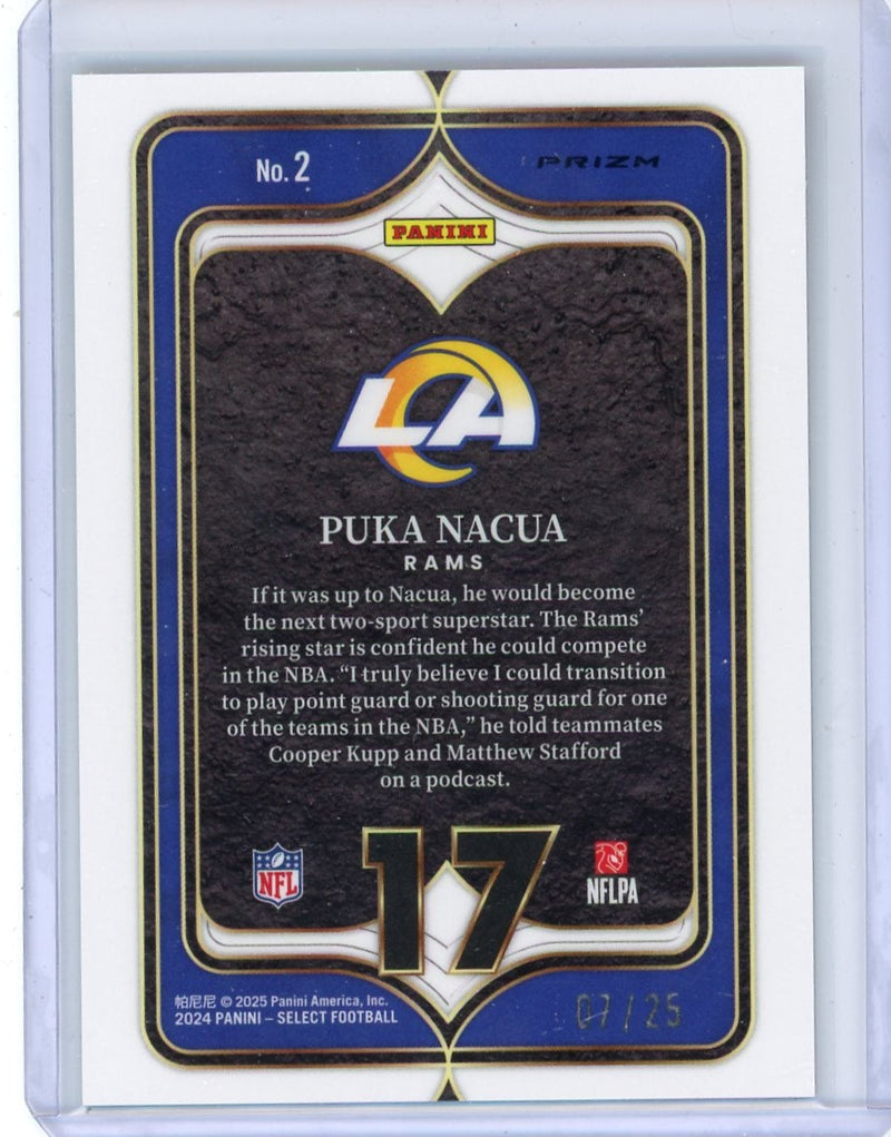 Puka Nacua 2024 Panini Select Football Numbers Tie-Dye 