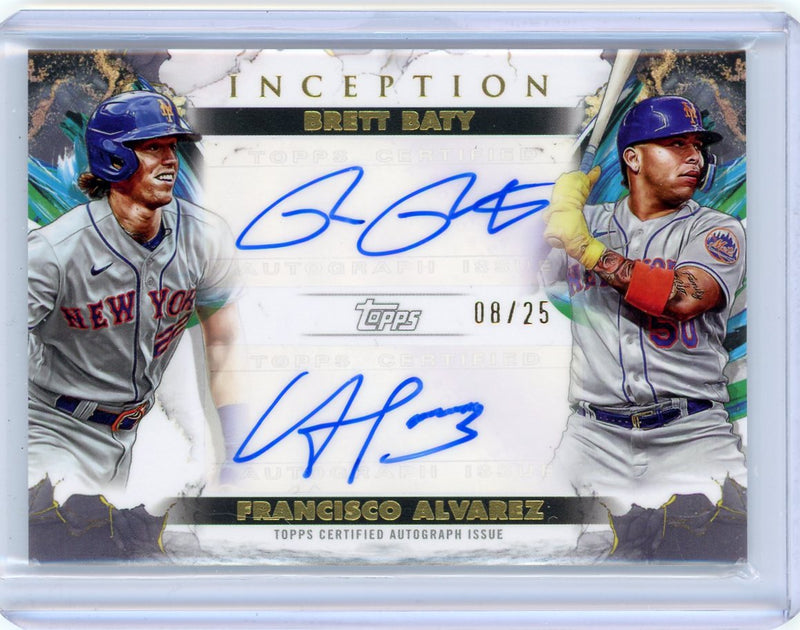 Francisco Alvarez Brett Baty 2023 Topps Inception dual autograph 