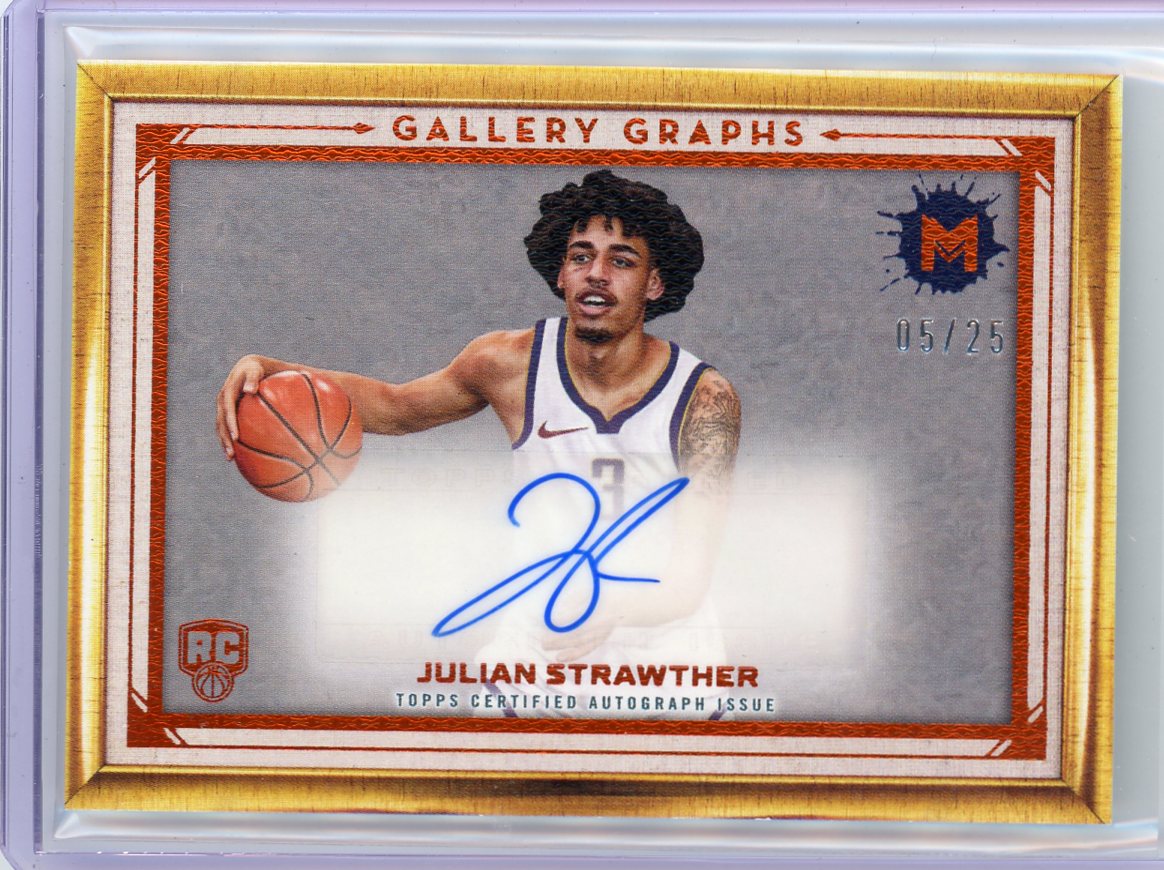 Julian Strawther 2023-24 Topps Motif Gallery Graphs autograph rookie card #'d 05/25