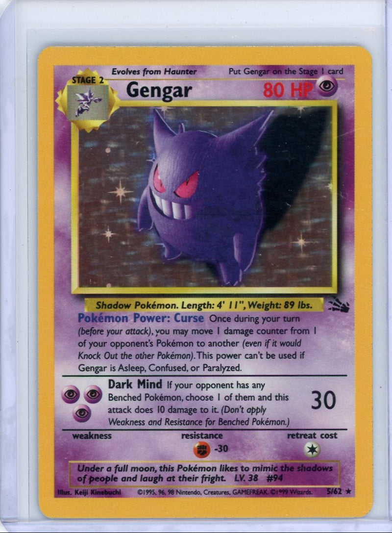 Gengar Pokémon Fossil Holo 