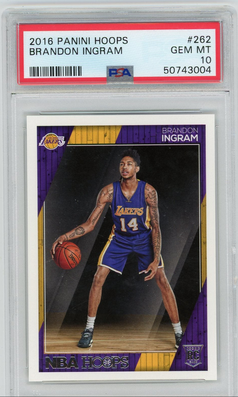Brandon Ingram 2016 Panini Hoops Rookie Card PSA 10