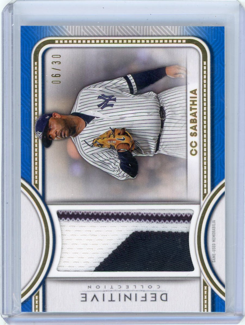 CC Sabathia 2022 Topps Definitive Collection Jumbo Relic 